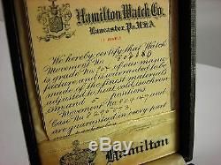 Antique original 16s Hamilton 954 Rail Road pocket watch in box. 1911. 17 jewels