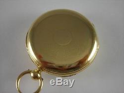 Antique original English key wind Doctor's 23 jewel pocket watch 18k gold. 1863