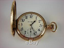 Antique original high grade Illinois Sangamo pocket watch 1910. Nice Hunter case