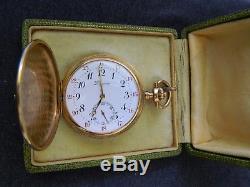 Antique pocket watch Longines 18 k solid gold box