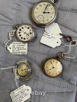 Antique pocket watch collection of four. Read description