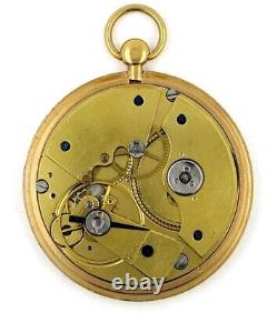 Antique pocket watch cylinder, jump hour, digital minutes, Le Roy, Paris c1820