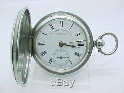 Antique pocket watch solid silver J. Graves full hunter Chester 1899