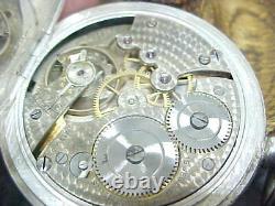 Antique pocket watch solid silver Victorian Swiss Half Hunter