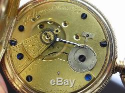 Antique rare 18s J. P. Stevens Watch Co. Pocket watch 1880. Serviced. Solid 14k