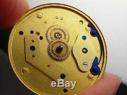 Antique rare 18s Waltham J. W. Watson key wind pocket watch. Made 1860