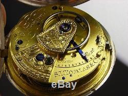 Antique rare S. I. Tobias Rack pin Lever English Fusee key wind pocket watch. 1812