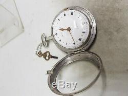 Antique silver pair cased fusee verge Th. WHITT London pocket watch c1820 ref801