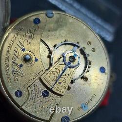 Antique solid silver Fattorini & Sons Bradford pocket watch 1909 working ref2641