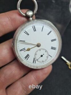 Antique solid silver Fusee A. RUFF HORNSEY RISE pocket watch 1885 WithO ref2994