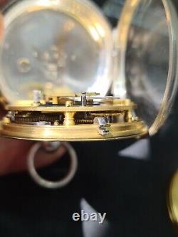 Antique solid silver Fusee Hugh Aitken Stranraer pocket watch 1901 WithO ref2986