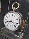 Antique Solid Silver Gents Fusee London Pocket Watch 1870 Witho Ref3188