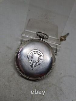 Antique solid silver fusee H. W. M. Watts Aberdeen pocket watch 1887 WithO ref2416