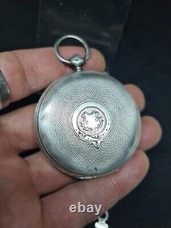 Antique solid silver fusee L. Rombach Glasgow pocket watch 1869 WithO ref2818