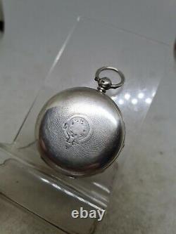 Antique solid silver fusee London pocket watch 1862 WithO ref2005