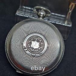 Antique solid silver gents Boobier & co Pontypridd pocket watch 1907 WithO ref2632