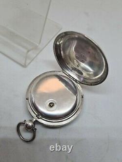 Antique solid silver gents F. Skerrett Newcastle pocket watch 1890 WithO ref2117