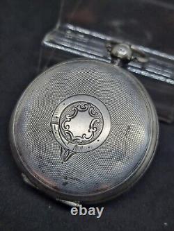 Antique solid silver gents Ford & Galloway Ltd pocket watch 1898 WithO ref3183