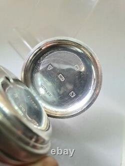 Antique solid silver gents H. Samuel Manchester pocket watch 1896 WithO ref2071