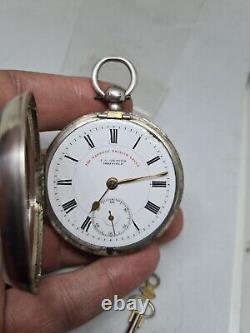 Antique solid silver gents J. G. Graves Sheffield pocket watch 1895 WithO ref2202