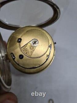 Antique solid silver gents J. G. Graves Sheffield pocket watch 1895 WithO ref2202