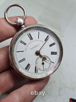 Antique solid silver gents J. G. Graves Sheffield pocket watch 1898 WithO ref2341