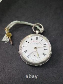 Antique solid silver gents J. G. Graves Sheffield pocket watch 1902 WithO ref2937