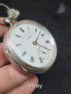 Antique solid silver gents J. G. Graves Sheffield pocket watch 1902 WithO ref2937
