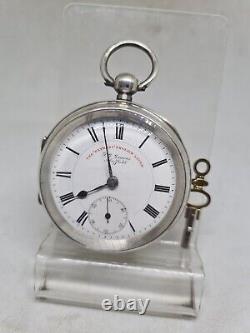 Antique solid silver gents J. G. Graves Sheffield pocket watch 1903 WithO ref2359