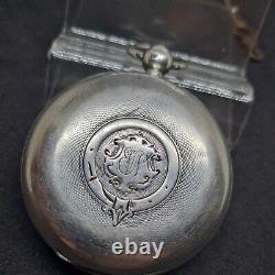 Antique solid silver gents J. G. Graves Shenfield pocket watch 1898 WithO ref2669