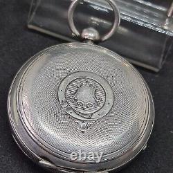 Antique solid silver gents J. G. Graves Shenfield pocket watch 1903 WithO ref2659
