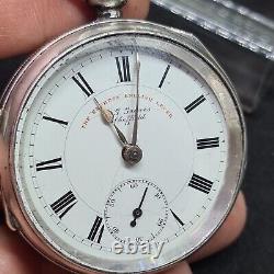 Antique solid silver gents J. G. Graves Shenfield pocket watch 1903 WithO ref2659