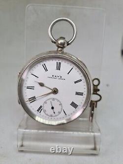 Antique solid silver gents Kay's Famous lever pocket watch 1894 WithO ref2300