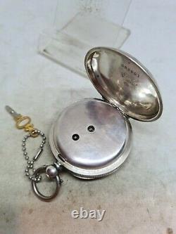 Antique solid silver gents Kay's lever pocket watch c1900 WithO ref1965