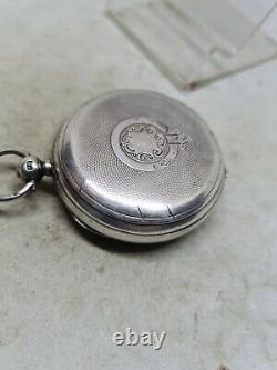 Antique solid silver gents W. H. Peake Codnor pocket watch 1887 WithO ref1850