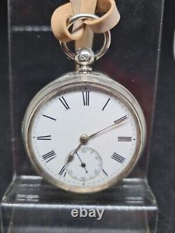 Antique solid silver gents William Skeares Bristol pocket watch 1879 WithO ref2738