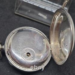 Antique solid silver gents fusee Geo. Mueller pocket watch 1867 Working ref2671