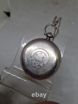 Antique solid silver gents fusee John Field Bristo pocket watch 1875 WithO ref2223