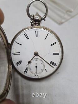 Antique solid silver gents fusee John Field Bristo pocket watch 1875 WithO ref2223