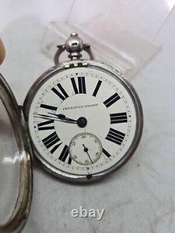 Antique solid silver gents fusee Joseph Wolfe pocket watch 1886 WithO ref2325