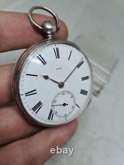 Antique solid silver gents fusee London pocket watch 1847 WithO ref2458