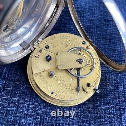 Antique sterling silver jw benson fusee pocket watch To Hrh The Prince Of Wales