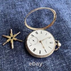 Antique sterling silver jw benson fusee pocket watch To Hrh The Prince Of Wales