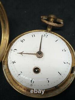 Antique verge fusee pocket watch