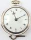 Antique Verge Pair Case Silver Pocket Watch E Hemmen London Hm1791 Working Order