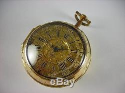 Antique very rare English Verge Fusee key wind pocket watch. Runs great! C. 1690