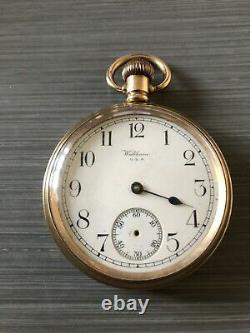 Antique waltham usa pocket watch gold plated