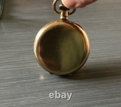 Antique waltham usa pocket watch gold plated