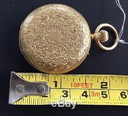 Antiques 18 Ct Solid Gold Full Hunter Pocket Watch