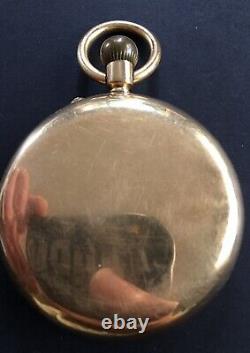 Antiques 18 Ct Solid Gold Full Hunter Pocket Watch By Rotherhams Working Order